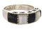 Mother Of Pearl Jet Sterling Silver Jewelry Ring Size 6-1/4 MW64229